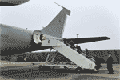 u3a members entering an E-3D Sentry aircraft at RAF Waddington